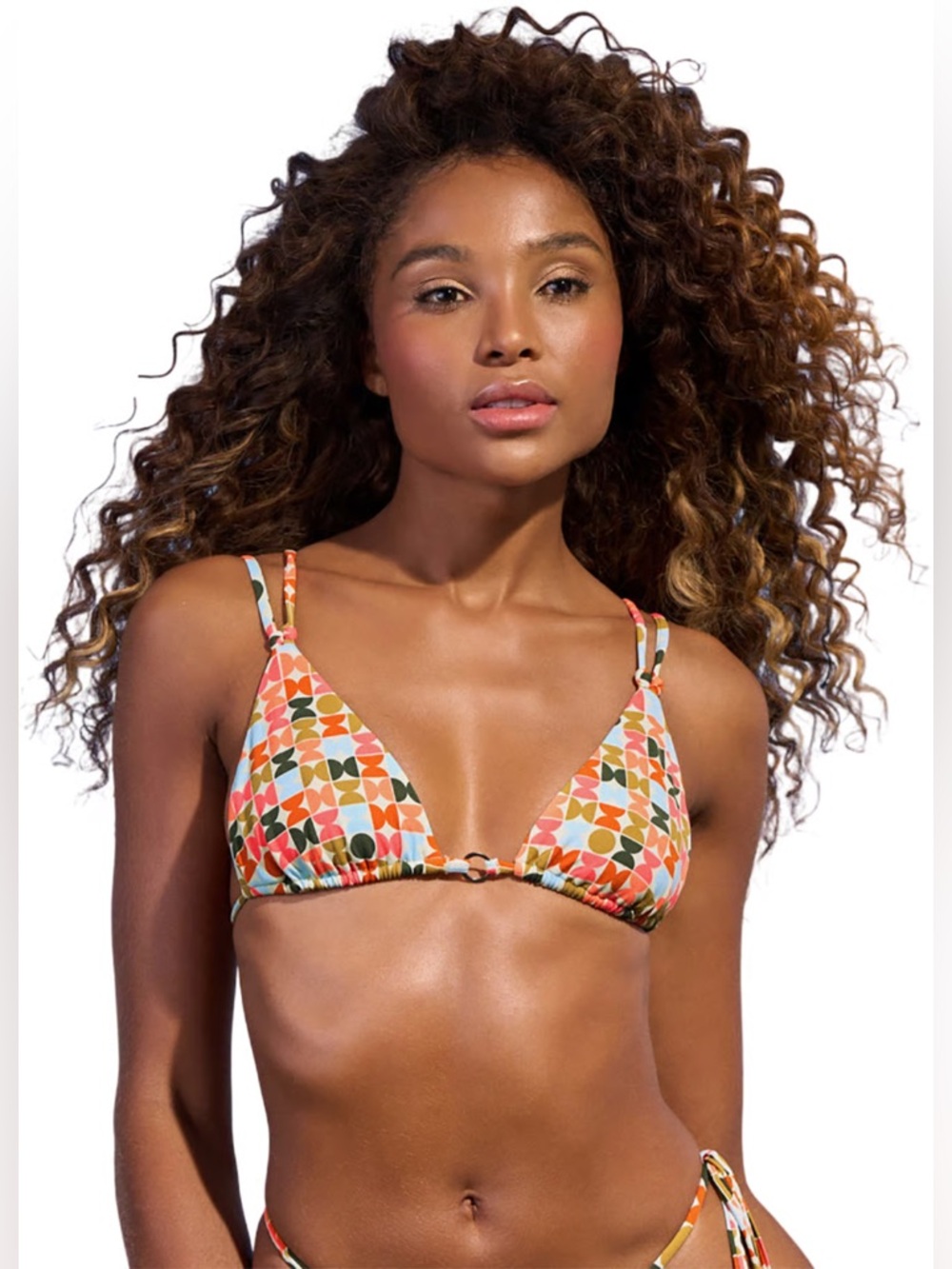 Maaji Pink Multi Geometric String Bikini Set NWT - Picture 2 of 11